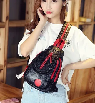 2022 nou mini-geantă de umăr, sac de sex feminin coreeană de moda sălbatic broderie din piele moale rucsac mic
