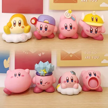 3Styles 8pcs/set Anime Jocuri Kirby Figurine Jucarii Roz Desene animate Kirby PVC Figura Drăguț Jucărie Acțiune Cadou de Crăciun pentru Copii