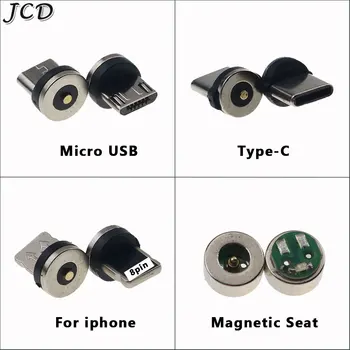 JCD 1buc Magnetic Cablu Adaptor de Telefon Mobil de Cablu Micro USB de Tip C de Praf Dopuri Magnetice Sfaturi Pentru Iphone Magnet Conector pentru Încărcător