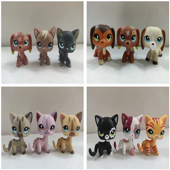 Real Littlest Pet Shop 3 buc/Lot Lps Jucării de Colecție Animal Figura Copii Cadouri Serie 01