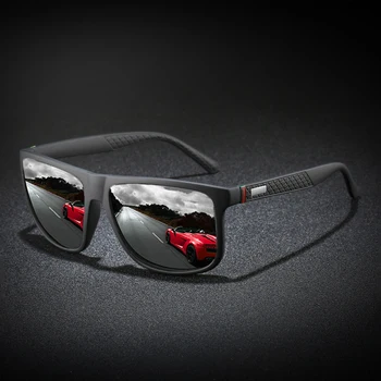 Unisex Moda ochelari de Soare Polarizat Om Femeile Oglindă Pătrat de Plastic Nuante UV400 Conducere Sport Ochelari de Soare, Cu acces Gratuit la Cutie