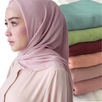 1 buc 2022 Femei Bubble Încrețite Bumbac Hijabs Bentita Islamic hijabs Eșarfe, Șaluri 180*70cm