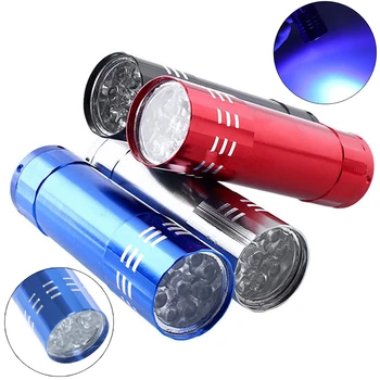 1 buc Unghii Uscător de Mini 9 Lumini cu LED-uri Lanterna Lampa UV Portabil Unghii Mască Gel cu Uscare Rapida Manichiura Instrument de Culoare Aleatorii