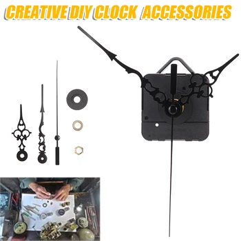 1 Set Tăcut Ceas Mișcările Cuarț Negru Ceas de Perete Mecanism Kit HR1688 Axa Lungă DIY Ceas de Reparații Accesorii