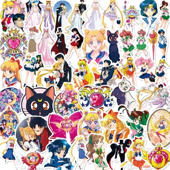 10/30/50Pcs de Desene animate Anime Sailor Moon Doodle Autocolant Desene animate Decorative Laptop Scuter Motocicleta Frigider Masina rezistent la apa