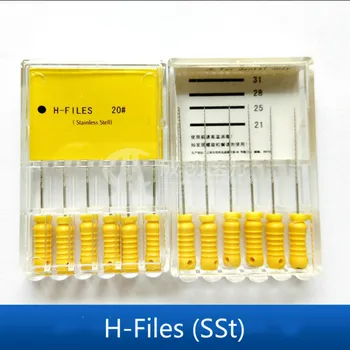 10 Pachete de Stomatologie H-FILES #15-40 /#06/#08/#10/#45-80 din Oțel Inoxidabil Endo Canal Sec Fișier Mână Folosi Instrumente Endodontice