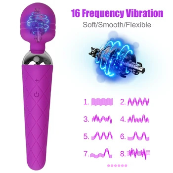 10 Viteze Puternic Vibrator punctul G Masaj vibrator Vibrator Magic Wand de sex Feminin Masturbator Jucarii Sexuale pentru Femei Stimulator Clitoris