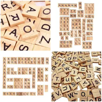 100 Buc Placi de Lemn Scrisoare Alfabet s Numărul de Ambarcațiuni de Cuvinte în limba engleză xqmg Decorative Litere Numerele de Meserii Decor Decor Acasă