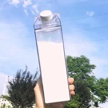 1000ml Plastic Transparent Sticla de Apa Durabil Capacitate Mare de Apă Suc Sticla de Lapte Portabil Cutie de Lapte Sticla de Apa Limpede
