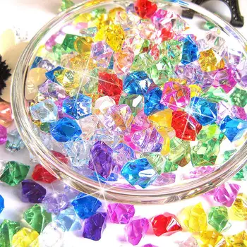 100BUC Plastic, Pietre, Boabe de Gheață Pietre Colorate pentru Copii Bijuterii Acrilice Bijuterii de Gheata Counter Diamante de Cristal Jucărie
