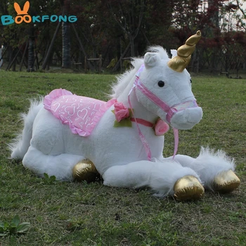 100cm Jumbo Alb Unicorn Jucarii de Plus Gigant Unicorn ca Animal de Pluș Cal Jucărie Moale Unicornio Peluche Papusa Cadouri pentru Copii