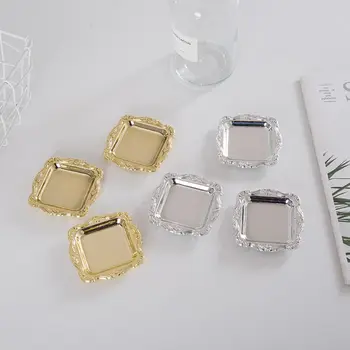10buc Aur de Culoare Argintie din Plastic Placat cu Placa de Bucătărie Sushi Desert Salata de Stocare Tava Copii Gustare de Stocare