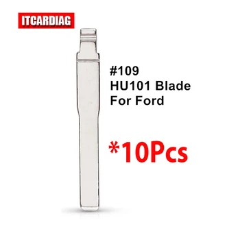 10buc Flip Înlocuire Cheie de la Distanță Masina de Gol Netăiat Cheie Lama #109 HU101 Pentru Ford Focus Mondeo Fusion, Fiesta, Galaxy