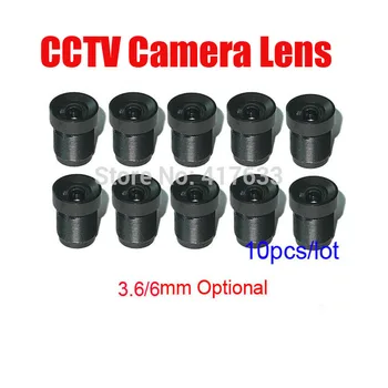 10buc/Lot CCTV Camera de Bord Lentila 3.6 mm, 6mm Iris Fix M12 Montare en-Gros Pentru CCTV Analogice / Camera IP Transport Gratuit