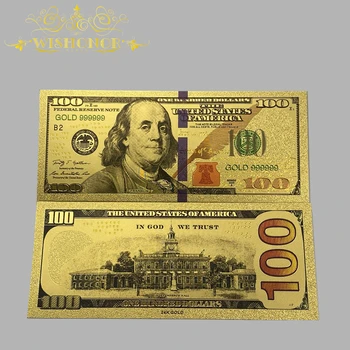 10buc/lot Frumos America de Bancnote de 100 de Dolari Bancnote în Placat cu Aur de 24k Pentru Colectie