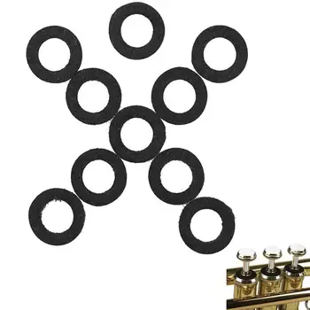 10buc/set Bumbac Simțit Covoare Negru Trompeta Pad-Cheie pentru Trompetă Trombon Reparații Accesorii