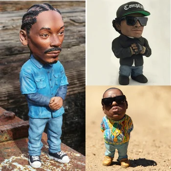 10cm Mic Pop Rapper-ul Star 2Pac Tupac Figura Cool Hip Hop Tip Creativ Desktop Statuie Acasă Living Decor de Birou Biggie Papusa
