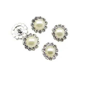10mm 10buc Coadă Nasturi Pentru Îmbrăcăminte de lucru manual de Cusut Decorative Pearl Accesorii Placare cu Argint