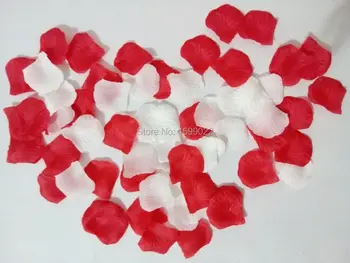 10packs 1000pcs Nunta Confetti Petale de Trandafir Artificiale Alb Amestecat Roșu pentru Fete cu Flori Acasa Pat Decoratiuni Ziua Îndrăgostiților