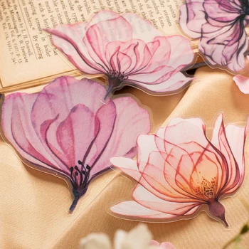10Sheets Flori de COMPANIE Autocolant Umbra Material Decorativ Scrapbooking Mână de Cont Jurnal Bază de Hârtie Manual 152*105MM