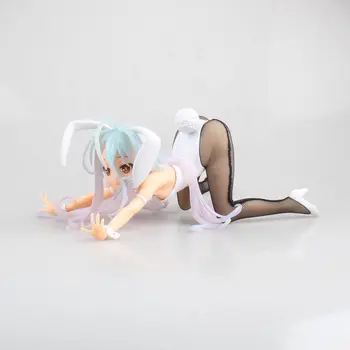11Cm Anime No Game No Life Iepuras Sexy Fata din PVC Figura de Acțiune în Genunchi Postura Suport de Telefon Cosplay Modelul de Colectare Jucarii si Cadouri