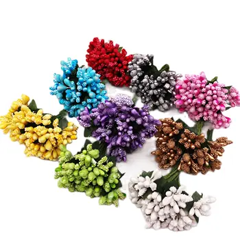 12PCS/lot Flori Artificiale Stamen tija de sârmă/căsătorie frunze stamen DIY coroană de flori de nunta cutie decor