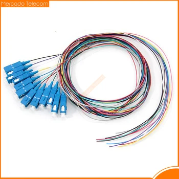 12pcs pe multe SC/UPC Single-Mode fibra optica SM 9/125 1 Metri coadă 0.9 mm cablu de fibră optică ftth