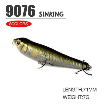 1buc 7g 71mm Creion de Pescuit, momeli de Pescuit Bass Trolling Isca Artificiale Greu Momeală Pește Biban, Crap Wobbler Pentru Pescuit