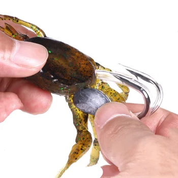 1BUC Artificiale Realiste de Pescuit Crab Silicon Moale Momeala 19g apă Dulce Bionic laser Sub suprafata Pește Mort Pescuit Pescuit