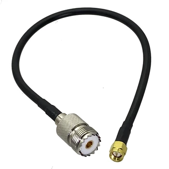 1buc Cablu RG58 UHF SO239 de sex Feminin Jack să-SMA Male Conector Coaxial RF Pigtail Jumper Adaptor Drepte Nou 6 inch~20M