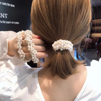 1buc Moda Pearl Hairband Margele Cap de Coarda Fată Inel de Păr Banda de Cauciuc Coada de cal Elastic Accesoriu de Par Hairband