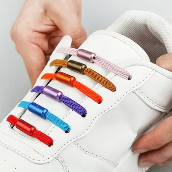 1Pair 110cm Elastic Nu-și lege Șireturile Catarama de Metal de Blocare 13 Culori de Pantofi Dantelă pentru Adidasi Pantofi Accesorii de Înaltă Calitate