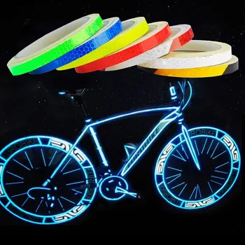 1pcx8m Biciclete Autocolant Reflectorizant Volan Autocolant Fluorescent Banda Auto Autocolant Reflectorizant Motocicleta Reflector de Siguranță Avertisment
