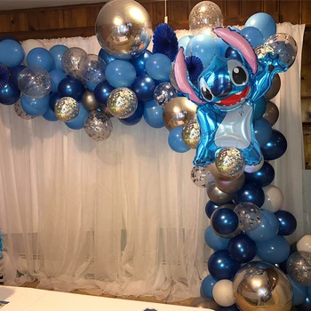 1set Lilo Stitch Arc Kit Ghirlanda Folie cu Heliu Baloane Duș Temă Ziua de naștere Petrecere Decoratiuni Jucarii Gonflabile Aer Globos
