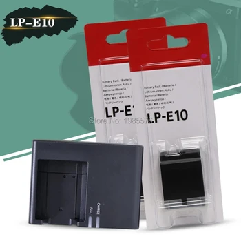 2 buc 7.4 V, 860mAh LP-E10 LP E10 LPE10 Camera Baterie Pentru Durabil EOS 1100D 1200D 1300D + aparat de Fotografiat Digital LC-E10C încărcător