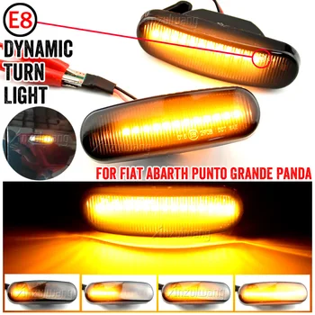2 BUC LED-uri Dinamice de poziție Laterale Lumina Repetor Lampa Pentru Fiat Abarth Grande Punto Panda 199 Doblo Fiorino 3 Ideea 350 Linea 323 110
