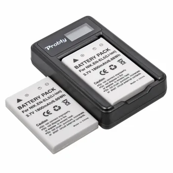 2 buc Probty EN-EL5 EN EL5 Baterie + LCD USB Incarcator Pentru Nikon CoolPix P530 P520 P500 P100 P5100 P5000 P6000 P90, P80 P3 P4 camera