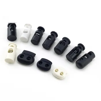 20 buc Gaură Neagră de Plastic Dop de Blocare Cablu de Fasole Comutare Clip DIY Îmbrăcăminte Paracord Elastic Butonul Șnur Coarda Accesorii