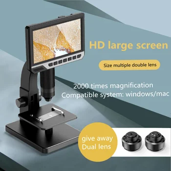 2000X electronice video microscop telefon mobil de reparații lupă HD LCD microscop cu mărire mare microscop digital