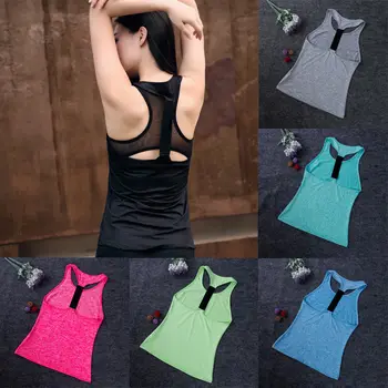 2019 Casual Femei Doamnelor Fără Mâneci Yoga Tricouri Vesta Rezervor De Top Sport Rularea Întinde Răcoros Și Uscat De Wicking Fitness Yoga Top Rezervoare Topuri