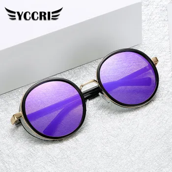2020 de Moda de Lux ochelari de Soare Femei Gotic Steampunk Rotund ochelari de Soare pentru barbati Ochelari de cal Pentru Femei Vintage Oculos de sex Feminin Nuante gafas