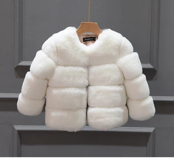 2020 Iarna Fete faux blana Haine de moda pentru Copii Jachete de iarnă pentru fete haine pentru Copii Îmbrăcăminte de blană Jachete calde printesa haina