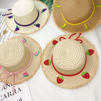 2020 Nou Copil Pălărie Copii Vara Pălărie De Paie Copii Panama Beach Capac Pălărie De Soare Pentru Fete Baieti Os