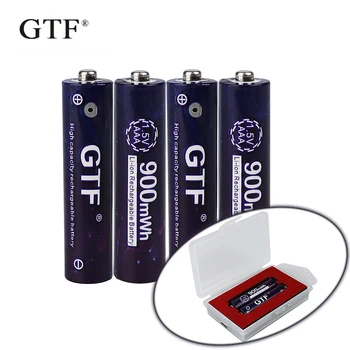 2020 NOU GTF1.5V USB AAA Baterie li-ion 900mwh 600mah 100% capacitate li-polimer USB baterie reîncărcabilă Cutie cablu USB