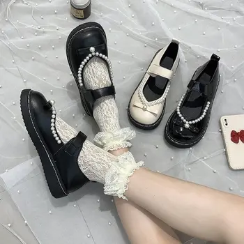 2021 Femei Nou Stil Britanic de Vară Mici Pantofi de Piele de sex Feminin Retro Secțiunea Subțire Japoneză Jk cu Fusta Pantofi Plat