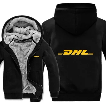 2021 Moda de Iarnă DHL Hoodies pentru Bărbați Haina Pulover de Lână Căptușeală Jacheta DHL Jachete Hoody W