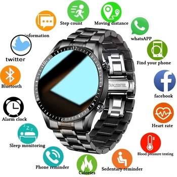 2021 Noi Ceasuri Inteligente Bărbați Ecran Tactil Complet de Fitness Sport Ceas IP67 rezistent la apa Bluetooth Pentru ios Android smartwatch Barbati+cutie