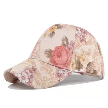 2021 Noua Moda Florale Șepci De Baseball Pentru Femei Pălării Cu Flori De Imprimare Capac De Primăvară-Vară Cozoroc Pălărie De Sex Feminin În Aer Liber Reglabil Palarie De Soare