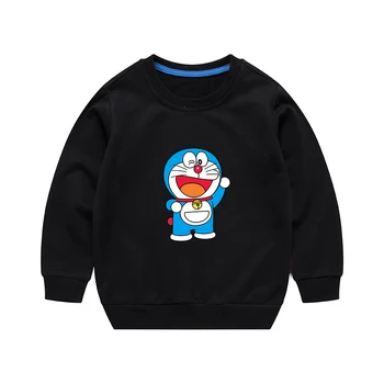 2022 Copii Toamna Hanorace Copilul Băieți Fete Doraemon Desene animate Jachete Copii Uza Topuri cu Maneci Lungi din bumbac 100% 