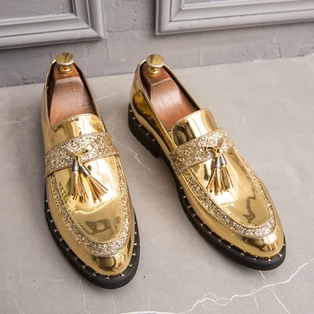 2022 Noua Moda Mens Paiete Ciucure Pantofi Handmade Retro Confortabil, Moale, Non-alunecare de Mocasini Barbat Casual din Piele Pantofi 38-44